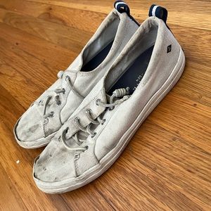 Super beat up boat shoes, only buy if you think you can clean them up.